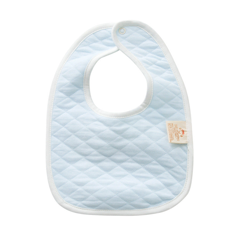 NEWBORN BABY FEEDING BIB THICKENED DOUBLE PURE COTTON