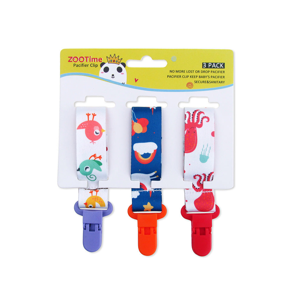 Cartoon Pacifier Chain 3pcs
