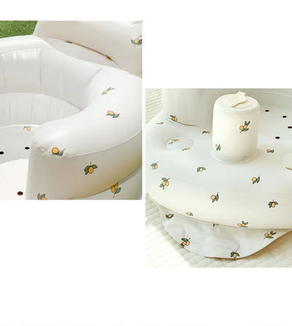 PORTABLE INFLATABLE BABY DINING CHAIR FOR BATHING & SWIMMING