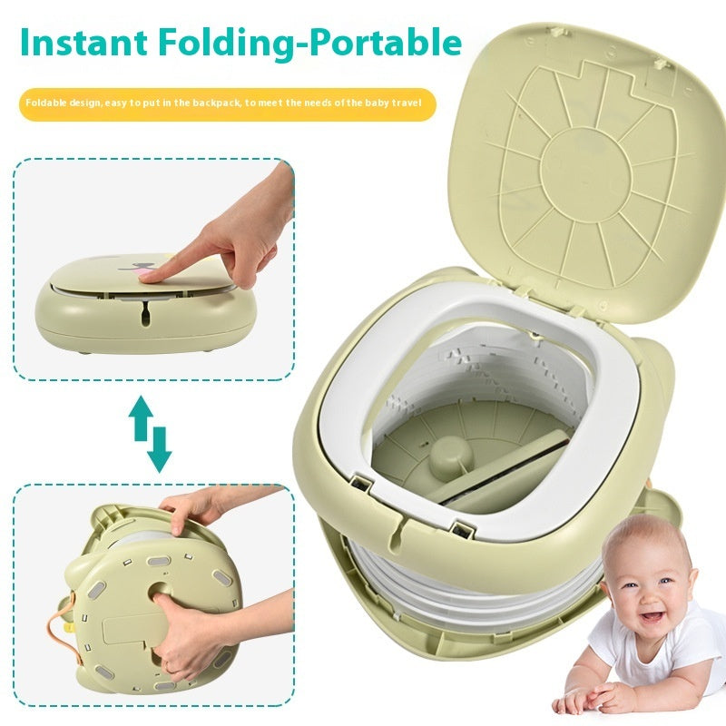 CHILDREN FOLDABLE TOILET MOBILE CARTOON DESIGN